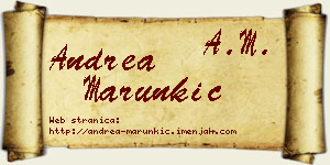 Andrea Marunkić vizit kartica